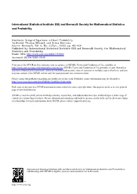 Stochastic Integral Equations Without Probability Author(S): Thomas Mikosch and Rimas Norvaiša Source: Bernoulli, Vol