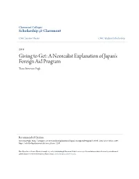 A Neorealist Explanation of Japan's Foreign Aid Program