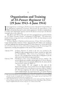 Organization and Training of SS-Panzer Regiment 12 (29 June
