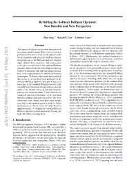 Revisiting the Softmax Bellman Operator: New Beneﬁts and New Perspective