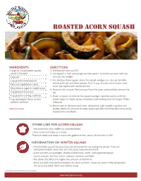 Roasted Acorn Squash