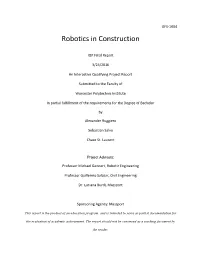 Robotics in Construction