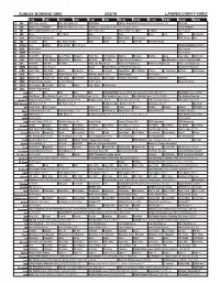 Sunday Morning Grid 2/25/18 Latimes.Com/Tv Times