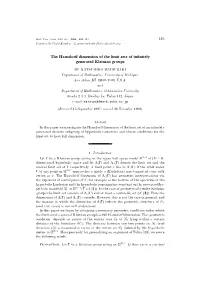 The Hausdorff Dimension of the Limit Sets of Infinitely Generated Kleinian
