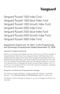 Vanguard Russell 1000 Index Fund Vanguard