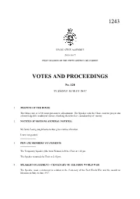 1243 Votes and Proceedings