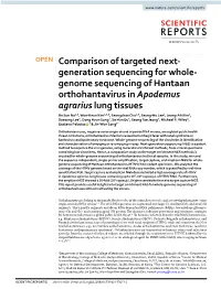 Comparison of Targeted Next-Generation Sequencing For