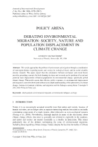 Debating Environmental Migration: Society, Nature and Population Displacement in Climate Change
