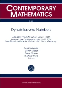 Dynamics and Numbers