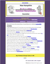 February 2021 Non-Partisan Groups Active in NH DC Based with A