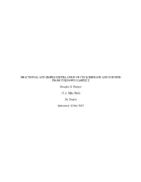 Fractional and Simple Distillation of Cyclohexane and Toluene from Unknown Sample Z