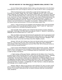 History of Rotary in District 7300