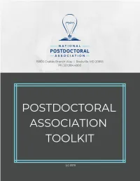 Postdoctoral Association (PDA) Toolkit