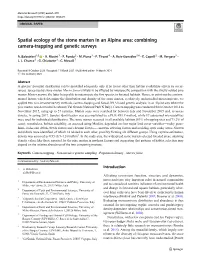 Spatial Ecology of the Stone Marten in an Alpine Area: Combining Camera-Trapping and Genetic Surveys