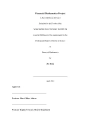 The Financial Econometrics PROJECT