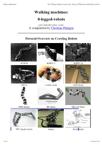 Walking Machines: 0-Legged-Robots