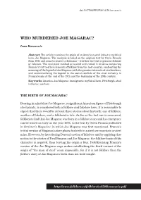 Who Murdered Joe Magarac?