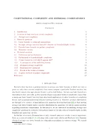 Computational Complexity and Extremal Combinatorics
