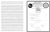 MMPMC 40Th Anniversary Concert Program And