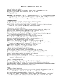 Peter Gray, Curriculum Vitae, June 3, 2021 Current Position and Address