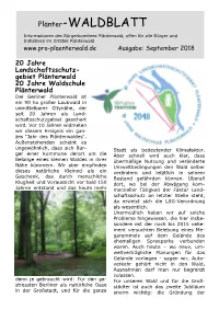Plänter-Waldblatt, Dann Wenden Sie Sich an Das Bürgerkomitee