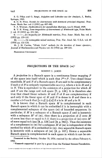 PROJECTIONS in the SPACE (M)1