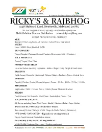 Ricky's & Rajbhog