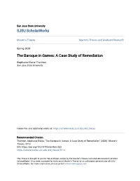 The Baroque in Games: a Case Study of Remediation