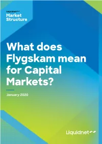 What Does Flygskam Mean for Capital Markets?