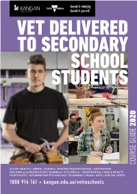 2020 Kangan Institute VET in Schools Course Guide