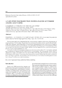 A Case Study for Production System Analysis of Turkish Angora Goat Farms