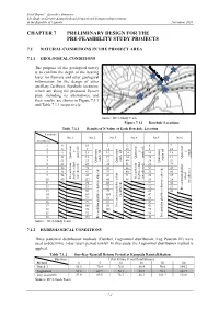 Chapter 7 Preliminary Design for the Pre-Feasibility Study Projects