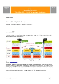 Cours "Modèles OSI Et TCP/IP