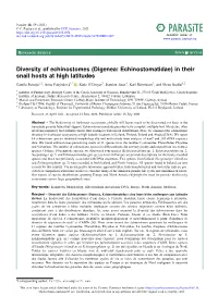 Diversity of Echinostomes (Digenea: Echinostomatidae) in Their Snail Hosts at High Latitudes