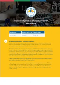 (Covid Regulations Campaign Targeting Funerals) Summary Report January 2021