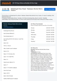 CS-1B Bus Time Schedule & Line Route