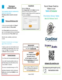 How to Stream Overdrive Videos on Your Tablet Or Computer