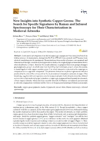New Insights Into Synthetic Copper Greens: the Search for Specific