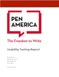 Usability Testing Report