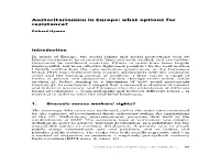Austeritarianism in Europe: What Options for Resistance?