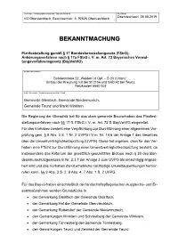 Bekanntmachung
