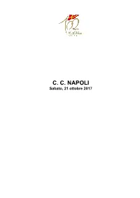 C. C. NAPOLI Sabato, 21 Ottobre 2017 C