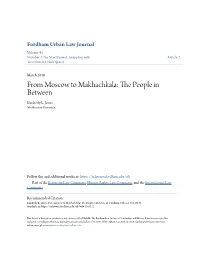 From Moscow to Makhachkala: the Eoplep in Between Kimberly L