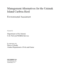 Management Alternatives for the Unimak Island Caribou Herd