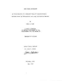OHIO STATE UNIVERSITY a Ttlesis SUBMITTED in PARTIAL FULFILLMENT of T.Tle REQUIREMENTS for the DEGREE OF