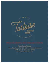 Private Dining and Special Events