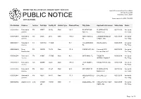 Public Notice &gt;&gt; Licensing and Management System Admin &gt;&gt;