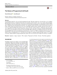 The Nature of Programmed Cell Death