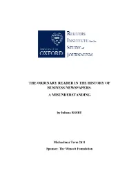 The Ordinary Reader in the History of Business Newspapers