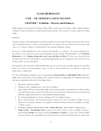 Class Xii Biology Unit